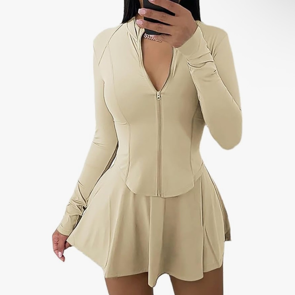 2 piece mini tennis skirt/skort set